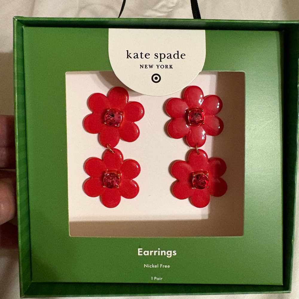 Kate Spade New York X Red Flower Earrings